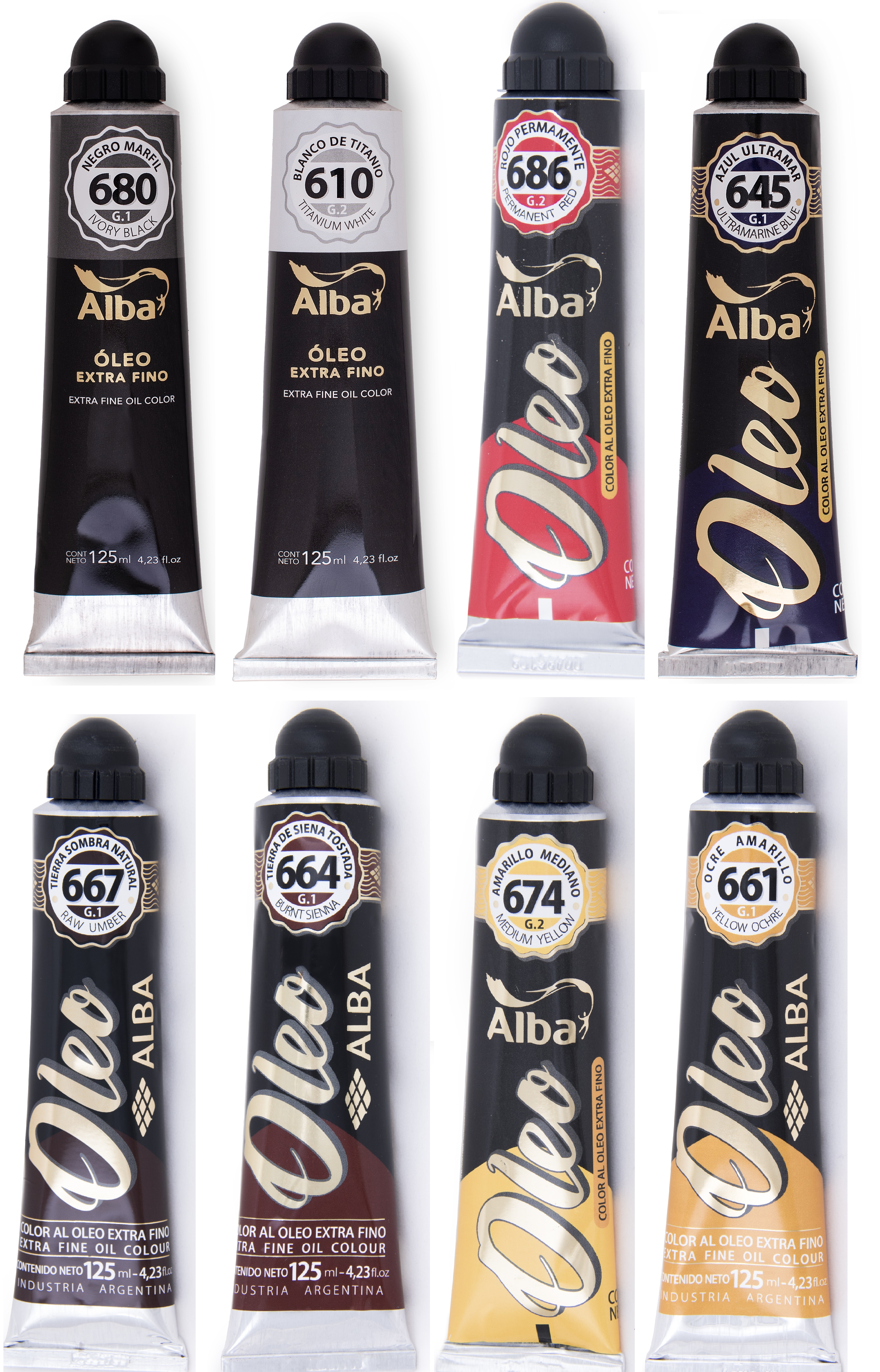 Set oleo profesional alba 125 ml x 8 un. - SET VARIOS - Alba Artística